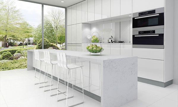white quartz countertops, white quartz, quartz countertop installation, white kitchen ideas