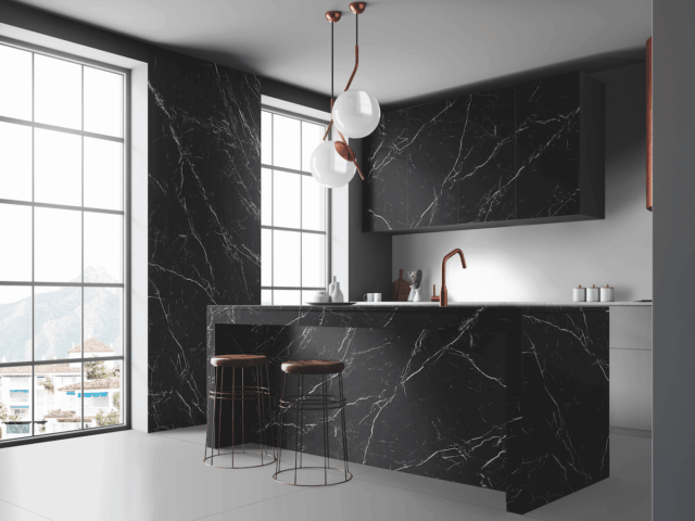 Black Marquina install